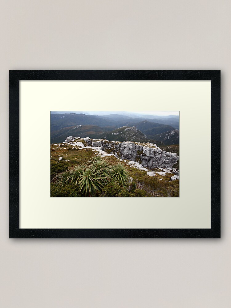 Alternate view of View from Frenchmans Cap, Franklin-Gordon Wild Rivers National Park, Tasmania Framed Art Print