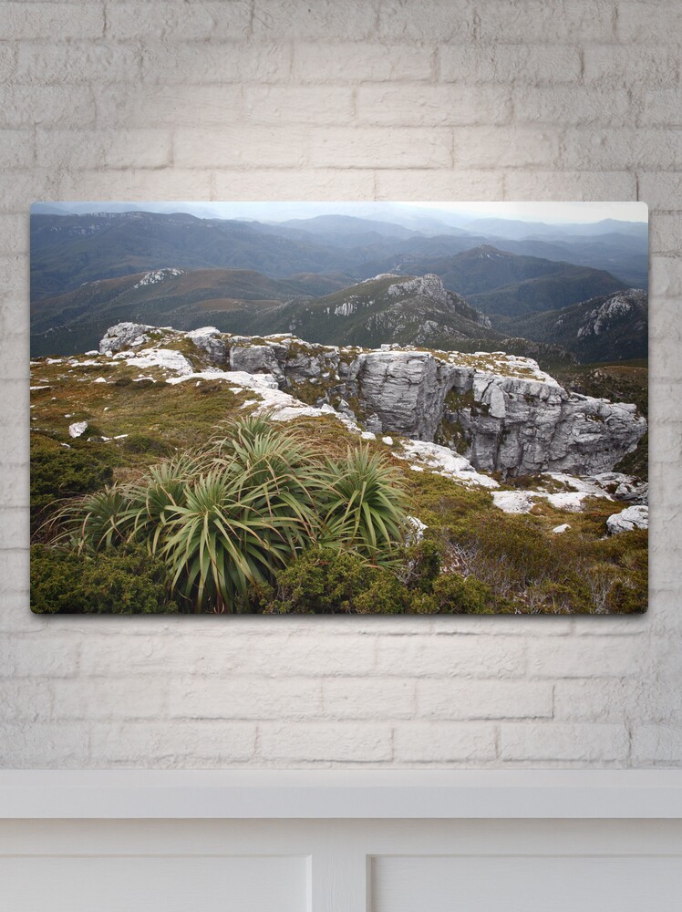 Thumbnail 2 of 4, Metal Print, View from Frenchmans Cap, Franklin-Gordon Wild Rivers National Park, Tasmania designed and sold by Michael Boniwell.