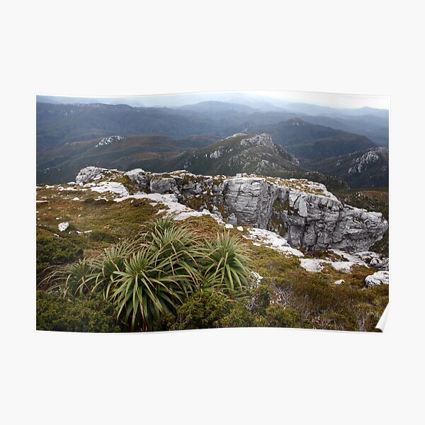 View from Frenchmans Cap, Franklin-Gordon Wild Rivers National Park, Tasmania Poster