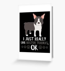 Boston Terrier Gifts for Dog Lovers Gift Greeting Card
