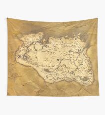 Tela decorativa Mapa de pergamino desgastado de Skyrim