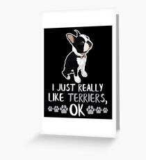 Boston Terrier Gifts for Dog Lovers Gift Greeting Card