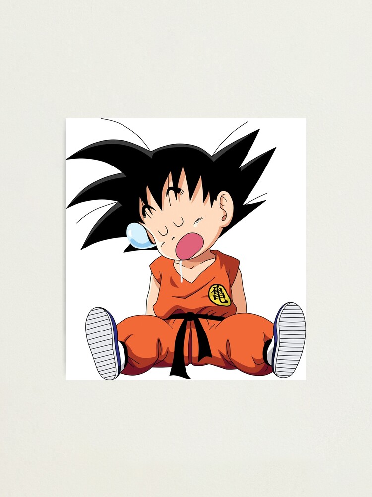 Impression Photo Goku Dormilon Goku Qui Dort Goku Bebe Goku Petit Par D34thdesing Redbubble