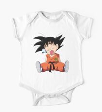 goku dormilon - goku sleeping - goku baby - goku small Short Sleeve Baby One-Piece