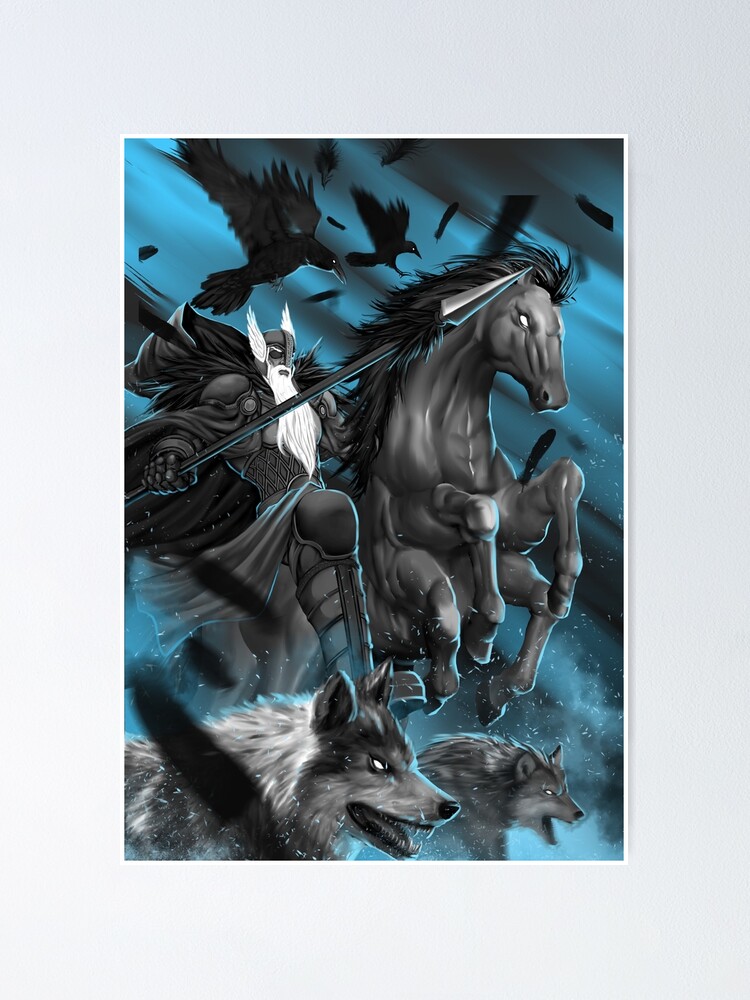 Scandinavian God - Odin Poster for Sale by MyFavorTee