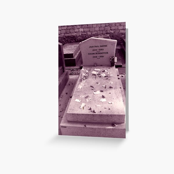 The grave of Beauvoir & Sartre Greeting Card