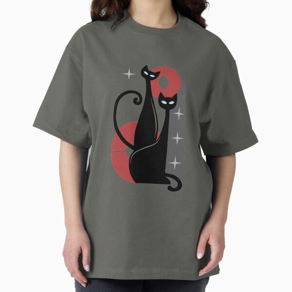 Item preview, Chats kitsch noir Meows Atomic Age noir designed and sold by BunnyThePainter.