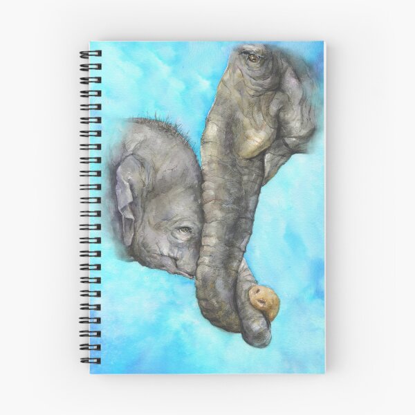 Item preview, Elephant mother and her baby watercolor art from George Dyachenko  designed and sold by George Dyachenko.