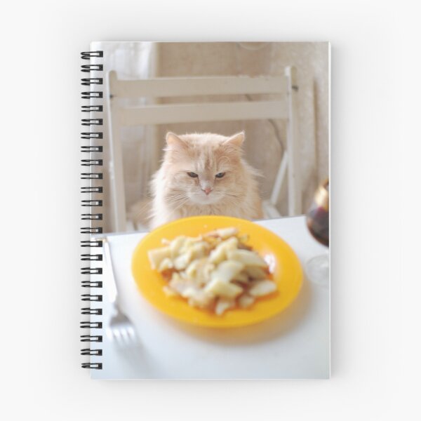 Item preview, cat sitting at the laid table designed and sold by Iuliia Dumnova.