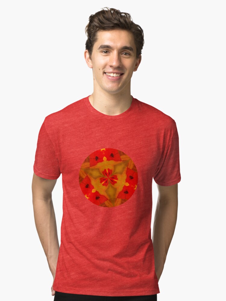 Alternate view of Poppy heaven Tri-blend T-Shirt