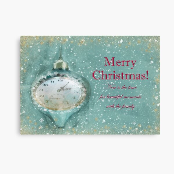 Merry Christmas And Time For The Family Canvas Print