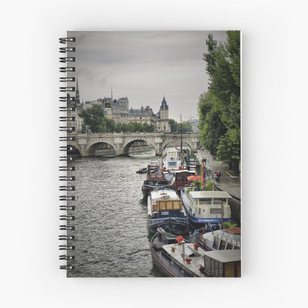 Aperçu de l'œuvre Riverboats on the Seine créée et vendue par Dave Morrison.