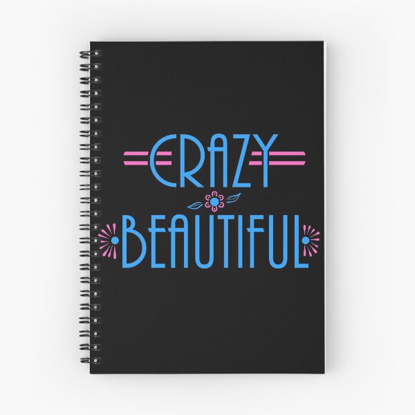 Item preview, CRAZY BEAUTIFUL saying blue and pink designed and sold by MortalDesigns.