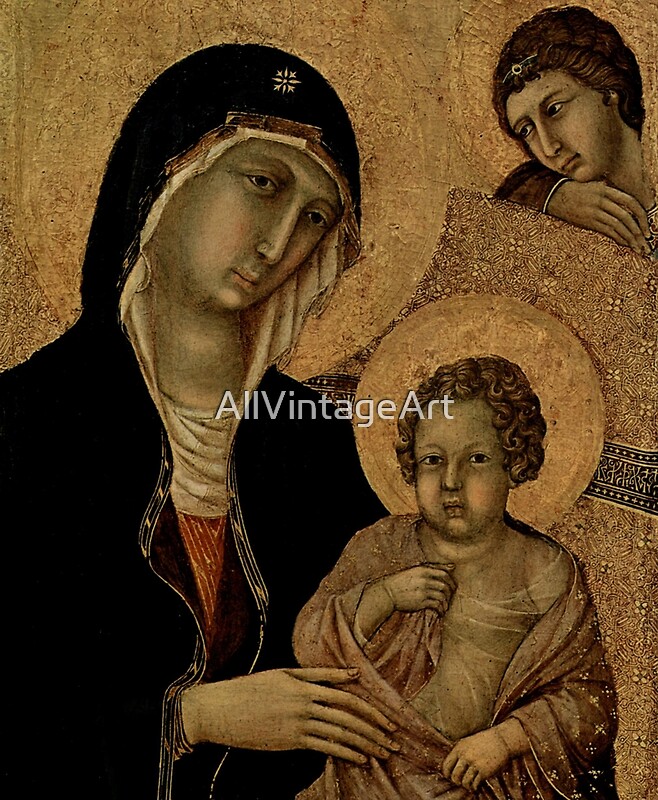 "Vintage Duccio di Buoninsegna Madonna and Child 1308" by AllVintageArt