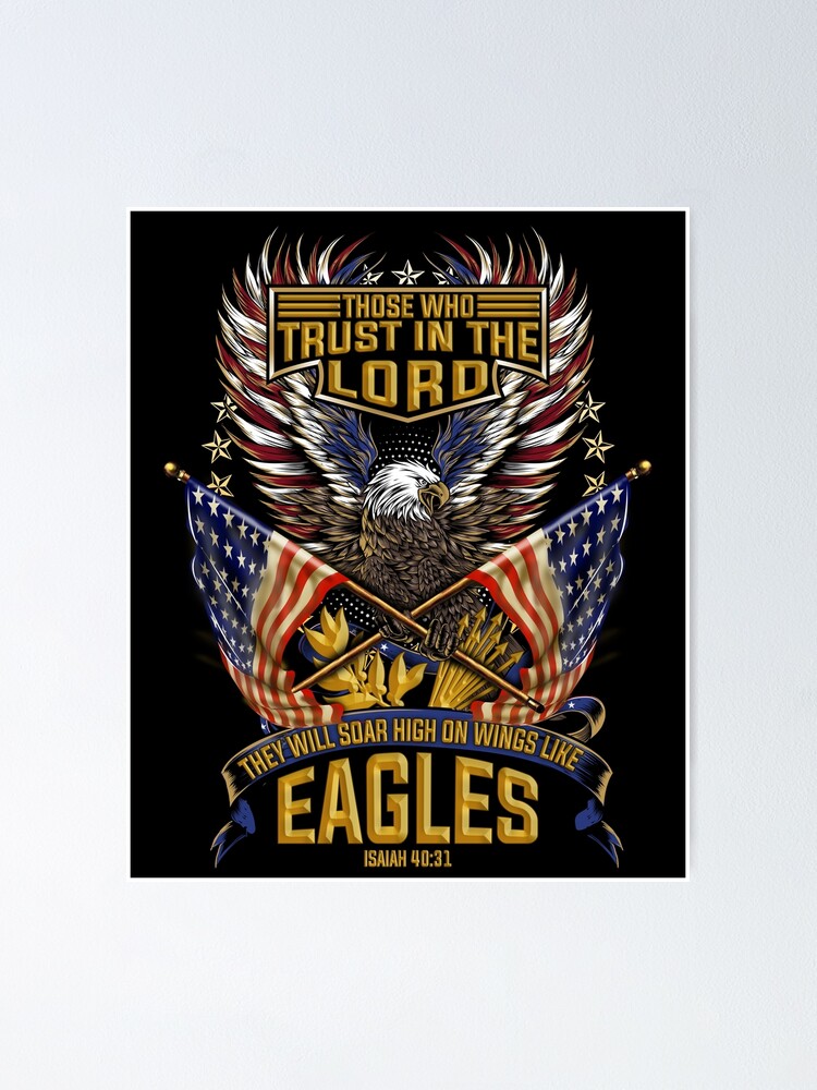  Soar High On Wings Like Eagles Isaiah 40 31 Christian Bible T- Shirt : Clothing, Shoes & Jewelry