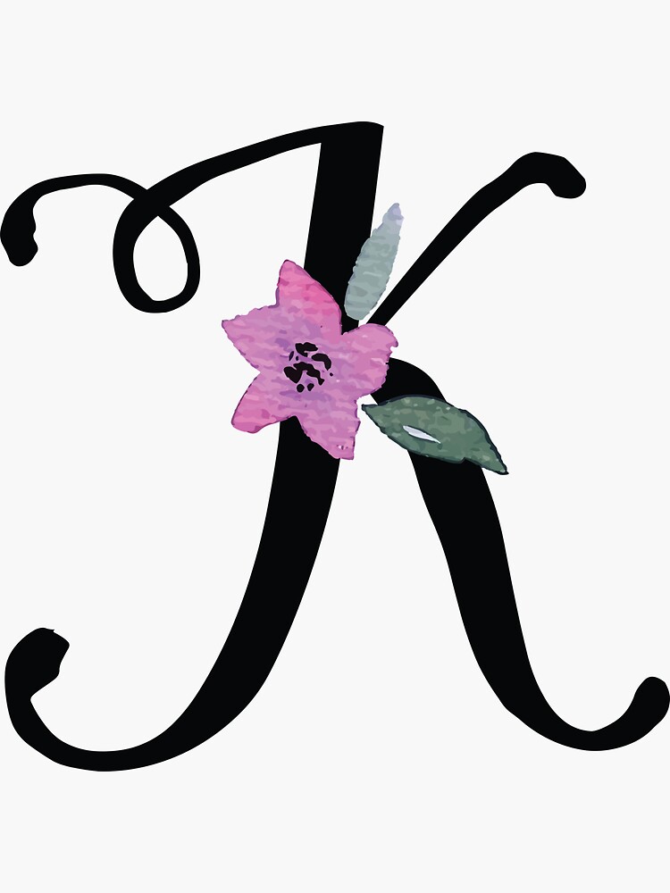 Floral Monogram V Sticker for Sale by MaPetiteFleur