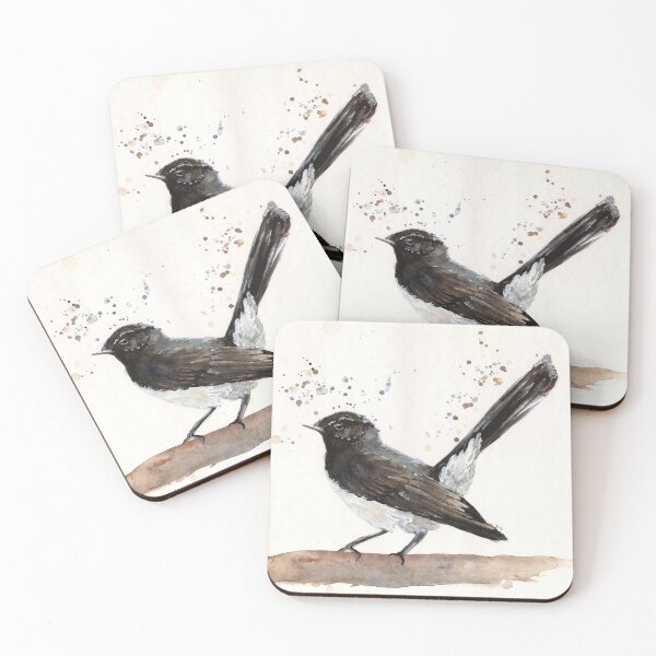 Item preview, Watercolour Willy-wag-tail designed and sold by Phoebe Roulston.