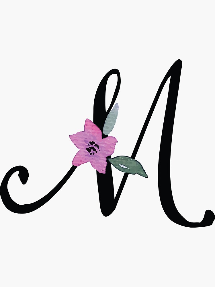 Floral Monogram V Sticker for Sale by MaPetiteFleur