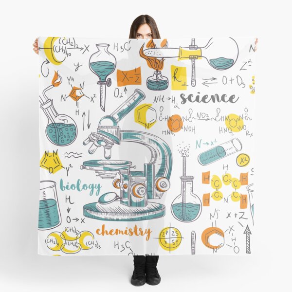 Item preview, Vintage seamless pattern old chemistry laboratory with microscope, tubes and formulas. designed and sold by kateja.