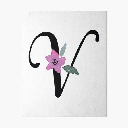 Monogram Letter V Wooden Sign Watercolor Blue Letter Rose Flower Plaque  Inspired Monogram Farmhouse …See more Monogram Letter V Wooden Sign  Watercolor