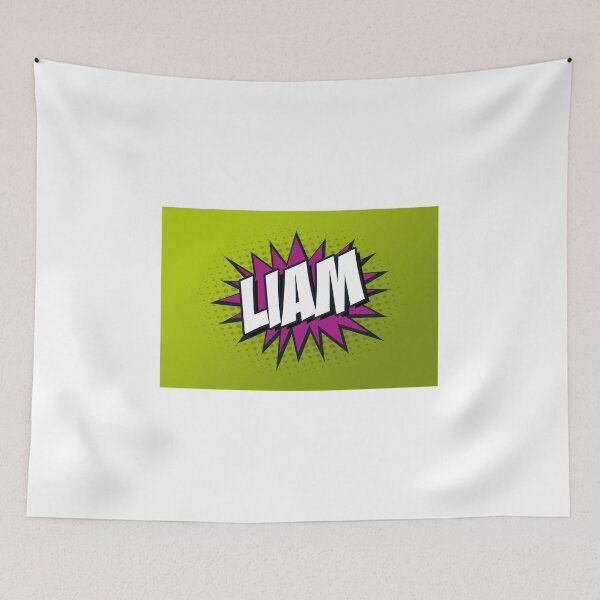 Item preview, Personalised 'Liam' Kapow Wow Cartoon Comic Style Design designed and sold by Rodney's Marketplace.