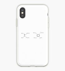 The figure shows the motion of two classical electrons and how this process is considered in quantum electrodynamics iPhone Case