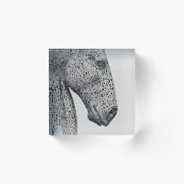 The Kelpies Sculpture in Falkirk Scotland Acrylic Block