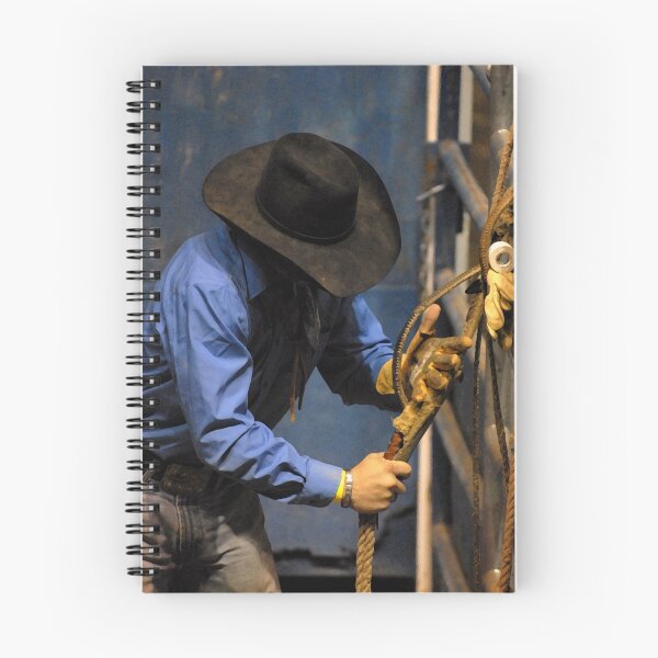Item preview, A Professional Bull Rider preps his bull rope designed and sold by ElfinYeti.