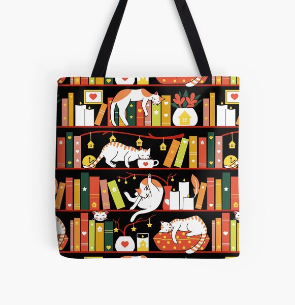 Artikel-Vorschau von Bibliothekskatzen - Herbstfarbversion, designt und verkauft von Elenanaylor.