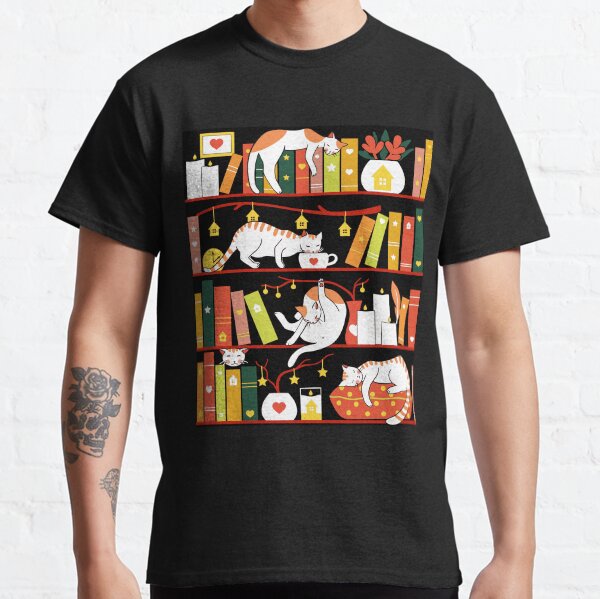 Library cats - autumn colour version Classic T-Shirt