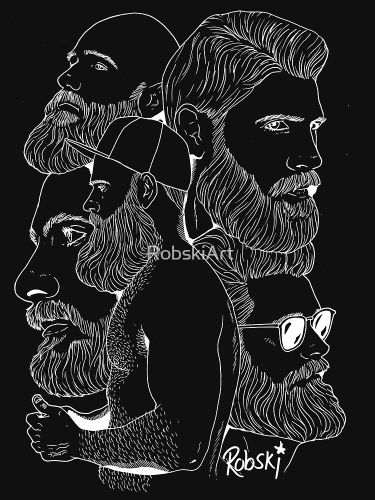 Bear Montage (White lines) by RobskiArt