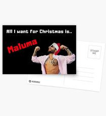 Maluma Christmas Card, Xmas card, Meme Greeting Cards, Boyfriend, Girlfriend, Sister, Brother, Husband, Wife, All I want for Christmas is Maluma, Gifts, Presents, Sticker packs Postcards