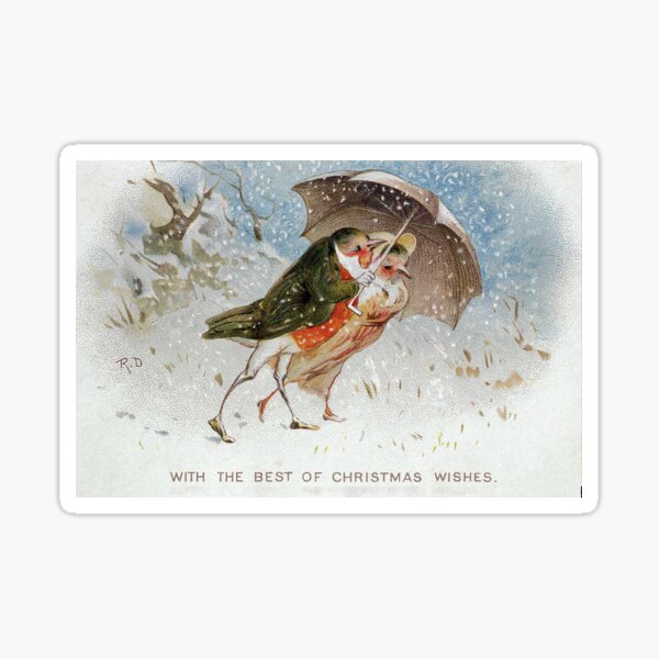 Item preview, Victorian Christmas Bird Couple in the Snow  designed and sold by forgottenbeauty.