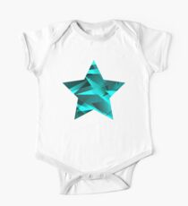 Ice blue mirror shards of glass. One Piece - Short Sleeve