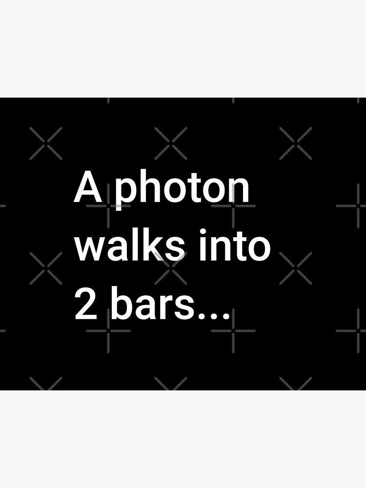 Thumbnail 3 of 3, Sticker, A Photon Walks into 2 Bars designed and sold by science-gifts.