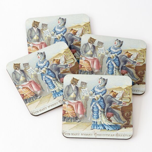 Item preview, Victorian Christmas Cats designed and sold by forgottenbeauty.