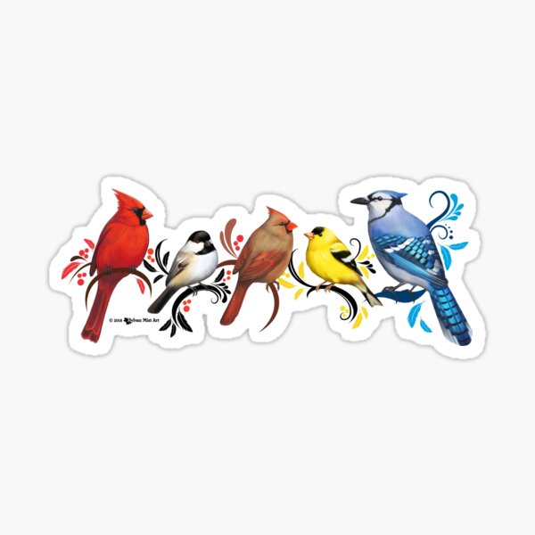 North American Wild Birds Sticker