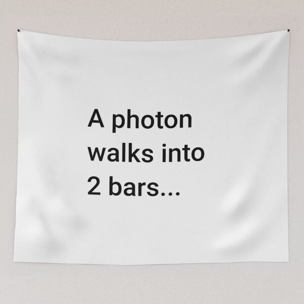 Item preview, A Photon Walks into 2 Bars (Inverted) designed and sold by science-gifts.