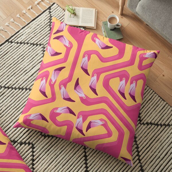 Flamingo Maze Floor Pillow