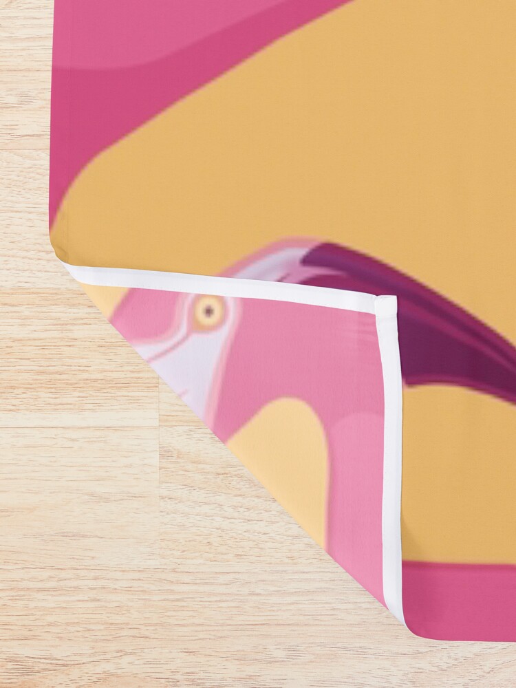 Alternate view of Flamingo Maze Shower Curtain
