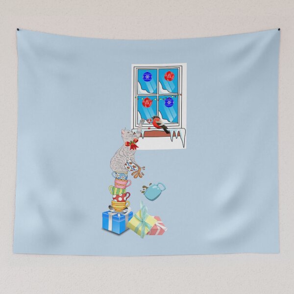 Item preview, Cats and Teacups Christmas Chaos designed and sold by DAscroft.