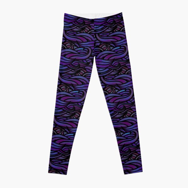 Purple waves Leggings