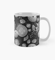 Ocean life - black and white Classic Mug