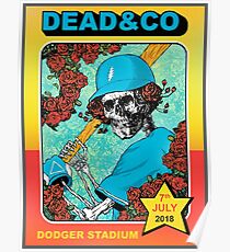 Artwork Grateful Company Summer Dodger Stadium Dead Poster July 7 2018 Poster