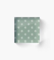 Christmas Snowflakes - lightgreen Acrylic Block