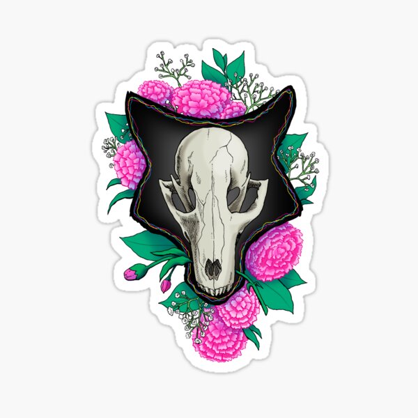 Fox Skull Sticker