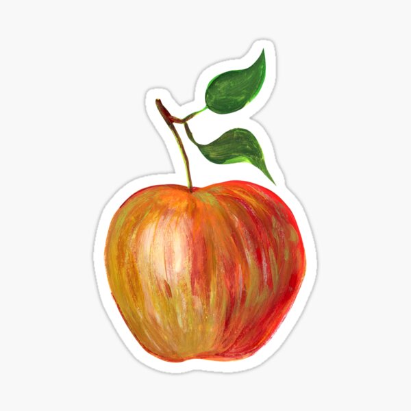 T-shirt with small apple logo Sticker