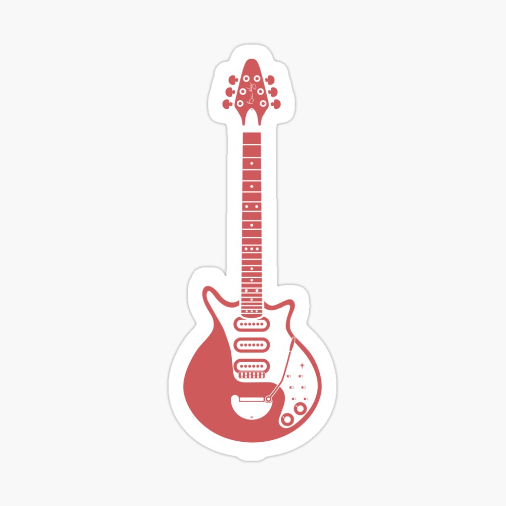 MUSICAL INSTUMENTS SILHOUETTES - BRIAN MAY RED SPECIAL