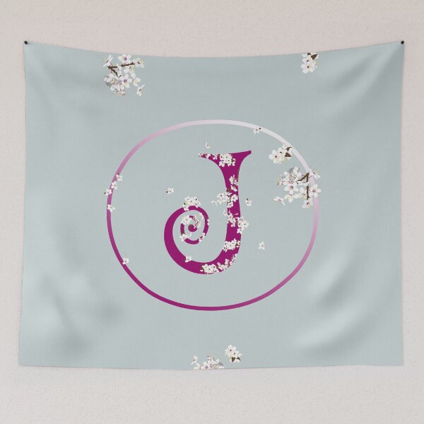 Item preview, Initial J with flowers designed and sold by Emi Yañez.