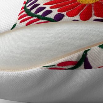 Alternate view of Mexican Flowers Throw Pillow